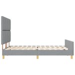 cadre de lit vidaXL Gris clair 160x200 cm Tissu