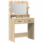vidaXL Table de Toilette avec tiroir Chêne Sonoma 79 x 41 x 135 cm