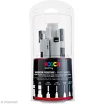 Marqueurs Posca multipointes 7 pièces Blanc