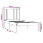 vidaXL Cadre de lit sans matelas blanc bois de pin massif 90x190 cm