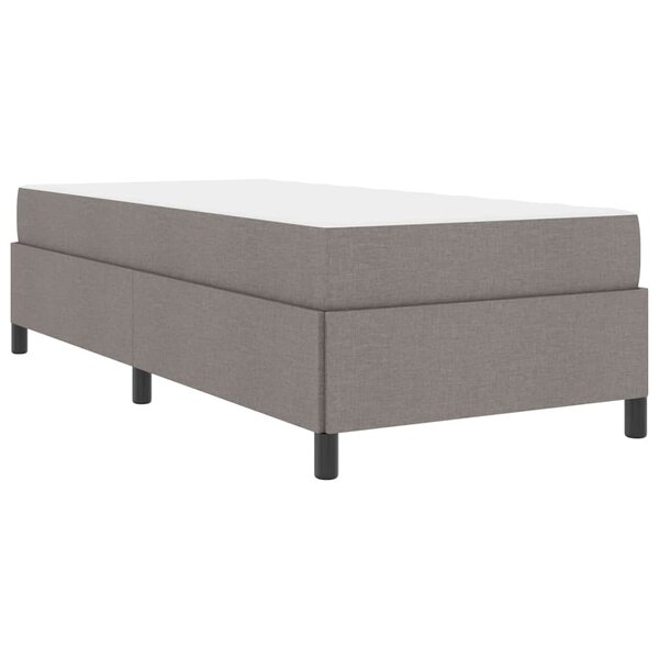 vidaXL Lit à ressorts Taupe  Noir 80 x 200 cm Tissu  Bois Engineered