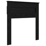 vidaXL Tête de lit Chêne noir 75 cm Bois d'ingénierie