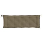 vidaXL Coussin de banc de jardin taupe mélangé 150x50x7 cm tissu
