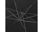 Parasol jardin déporté Alu "Sun 4" - Rectangle - 3 x 4 m + Housse de protection - Noir