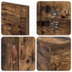 vidaXL Cadre de lit Chêne fumé 190 x 75 x 31 5 cm Bois d'ingénierie