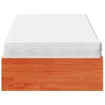 vidaXL Lit de jour avec matelas cire marron 100x200 cm bois pin massif