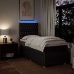 vidaXL Sommier à lattes de lit avec matelas Marron foncé 90x190 cm