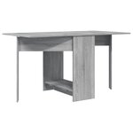vidaXL Table à dîner 138 x 70 x 73 5 cm Bois d'ingénierie Sonoma gris