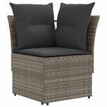 vidaXL Ensembles de meubles 6 Pièces Gris et Gris foncé Rotin PE