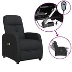 vidaXL Fauteuil électrique de massage Noir Tissu