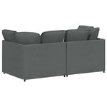 vidaXL Canapé modulaire avec coussins en tissu gris foncé
