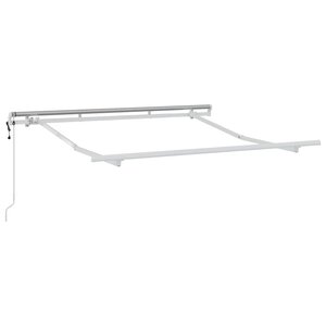 vidaXL Cadre de auvent Blanc 2.5 x 2 m Métal