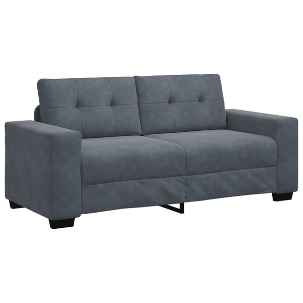 vidaXL Canapé causeuse gris foncé 140 cm velours