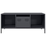 vidaXL Table basse anthracite 101 5x50x43 5 cm acier laminé à froid