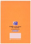 Bloc-notes agrafé A7 74 x 105 mm quadrillé 5x5 80 feuilles Orange OXFORD