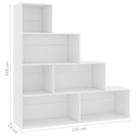 vidaXL Bibliothèque/Cloison Blanc 155x24x160 cm Bois d'ingénierie