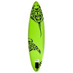 vidaXL Ensemble de planche SUP gonflable 320x76x15 cm Vert