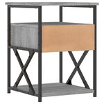 vidaXL Tables de chevet 2 Pièces sonoma gris 40x42x55cm bois d'ingénierie