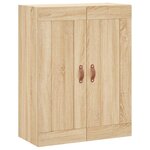 vidaXL Buffet haut Chêne sonoma 69 5x34x180 cm Bois d'ingénierie