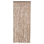 vidaXL Rideau anti-mouches beige et marron foncé 56x200 cm chenille