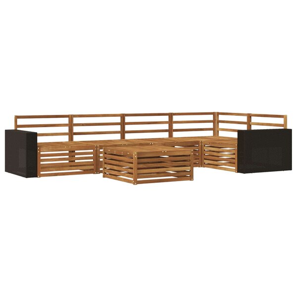 vidaXL Ensemble de canapés d'extérieur 6 pc Naturel
