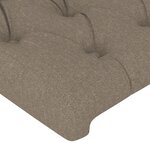 vidaXL Tête de lit à LED Taupe 203x16x118/128 cm Tissu
