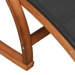 vidaXL Chaise à bascule textilène gris et bois de peuplier massif