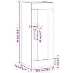 vidaXL Armoire murale blanc brillant 34 5x34x90 cm bois d'ingénierie