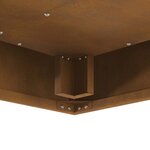 vidaXL Braise Marron 60 x 60 x 30 cm Acier résistant aux intempéries