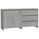vidaXL Buffets 2 Pièces Gris béton Bois d'ingénierie