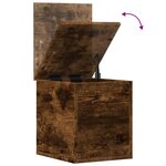 vidaXL Boîte de rangement chêne fumé 30x35x35 cm bois d'ingénierie