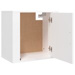 vidaXL Table de chevet murale Blanc 50x30x47 cm