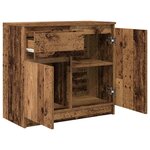vidaXL Buffet avec tiroir vieux bois 71x35x65 cm bois d'ingénierie