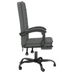 vidaXL Fauteuil inclinable de bureau Gris foncé Tissu