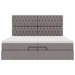VidaXL Cadre de lit ottoman avec matelas taupe 200x200cm tissu