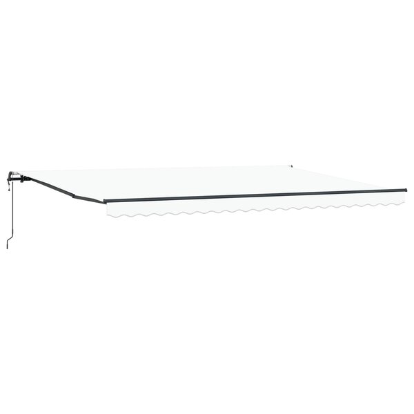 vidaXL Auvent Rétractable Blanc 500 × 350 cm Tissu et Aluminium
