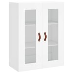 vidaXL Buffet haut Blanc 69 5x34x180 cm Bois d'ingénierie
