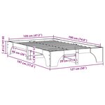 vidaXL Cadre de lit Blanc 120x190 cm en pin massif