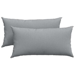 vidaXL Coussins de canapé 2 Pièces Gris clair 80 x 40 cm tissu