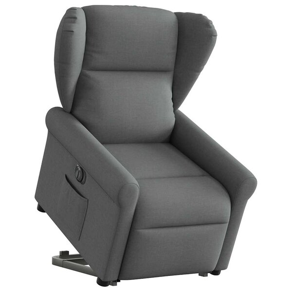 vidaXL Fauteuil inclinable électrique gris foncé tissu