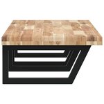 vidaXL Étagère de vasque murale acier et bois massif d'acacia