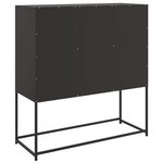 vidaXL Buffet noir 100 5x39x107 cm acier laminé à froid