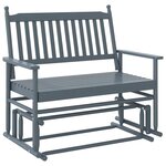 vidaXL Banc balancelle gris 118x70x104 5 cm bois massif de peuplier