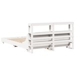 vidaXL Cadre de lit sans matelas blanc 140x190 cm bois de pin massif