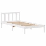 vidaXL Cadre de lit sans matelas blanc 100x200 cm bois de pin massif