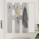vidaXL Porte-manteau mural avec stockage Gris béton 65 x 3 x 100 cm