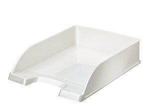 Corbeille à courrier Plus WOW  A4  polystyrène  blanc LEITZ