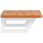 vidaXL Étagère de vasque murale acier et bois massif de hêtre