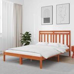 vidaXL Cadre de lit Cire marron 205 5 x 165 5 x 100 cm