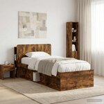 vidaXL Cabinet de Tête de Lit Chêne fumé Bois d'ingénierie